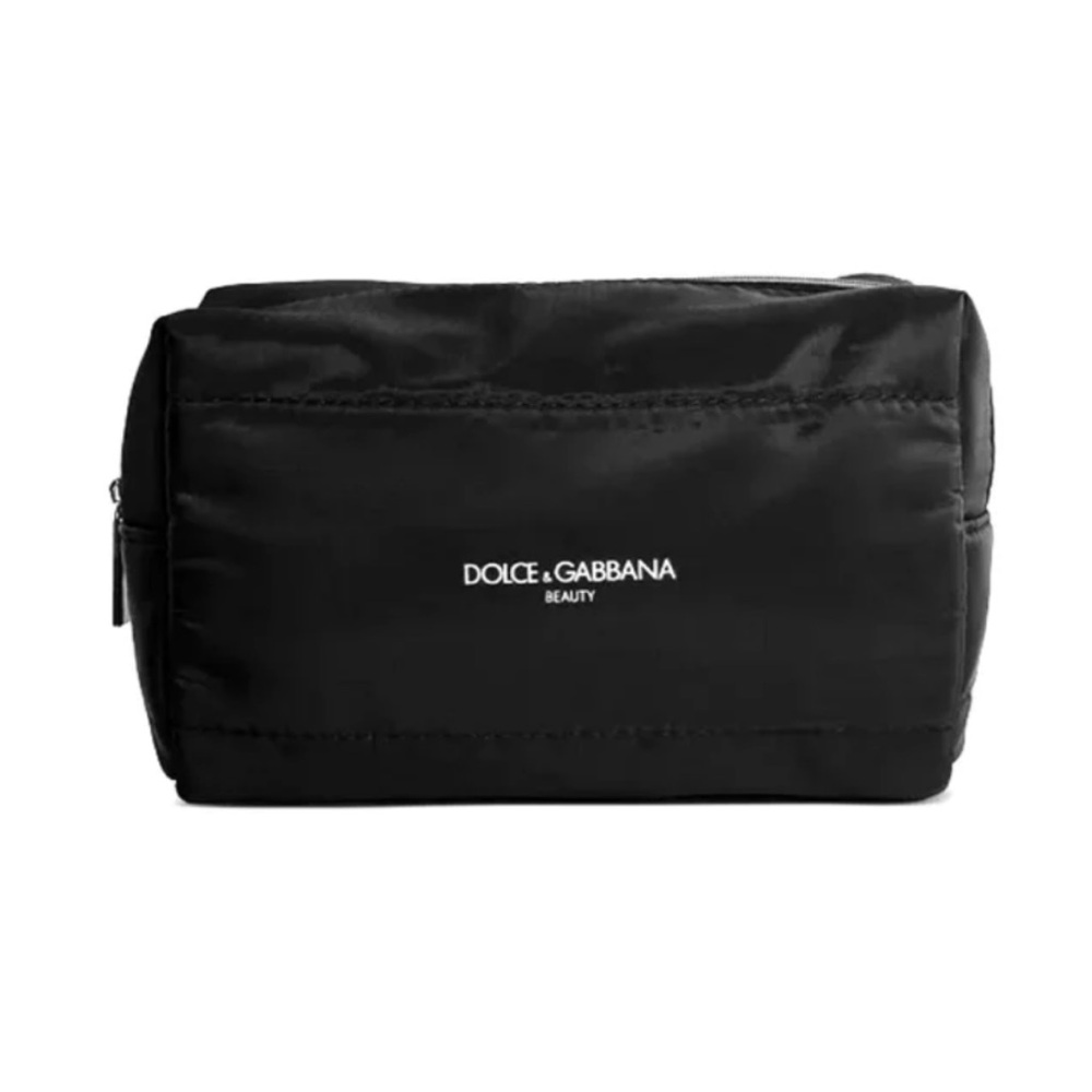 DOLCE & GABBANA Black Quilted Cosmetic Bag - 7 x 5.5 x 3” NEW IN CELLO